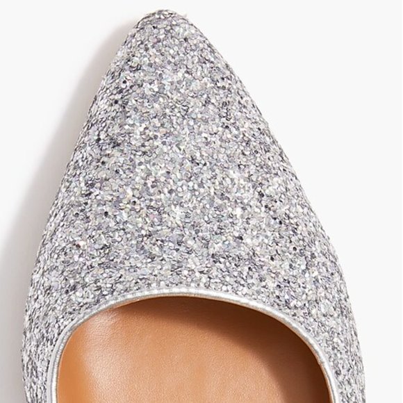 🎁 NWT J.Crew Factory Glitter slingback flats - Picture 4 of 4
